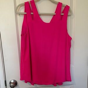 Kaari Blue Vibrant Pink Top